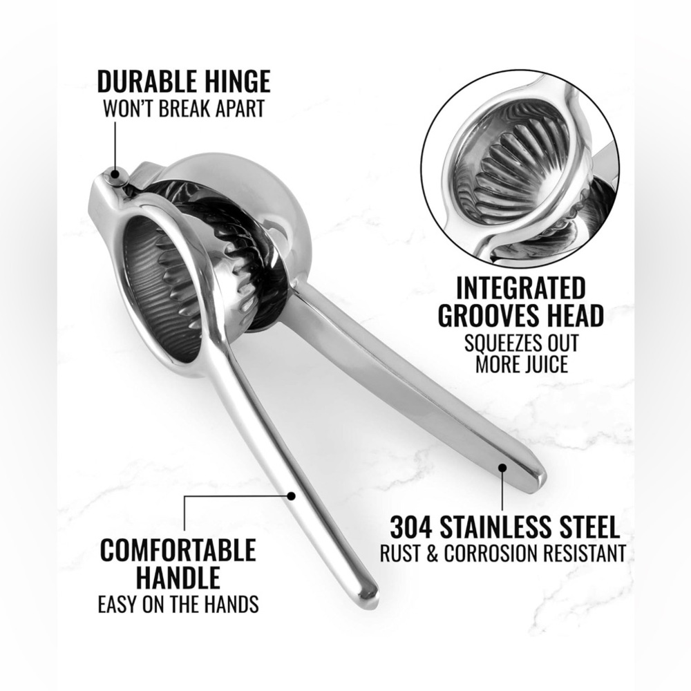$7 🍋 Zulay Kitchen Lemon Squeezer - Stainless Steel